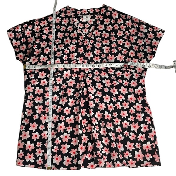 CAbi Harmony Style # 5347 Black and Pink Floral Blouse - Picture 7 of 7